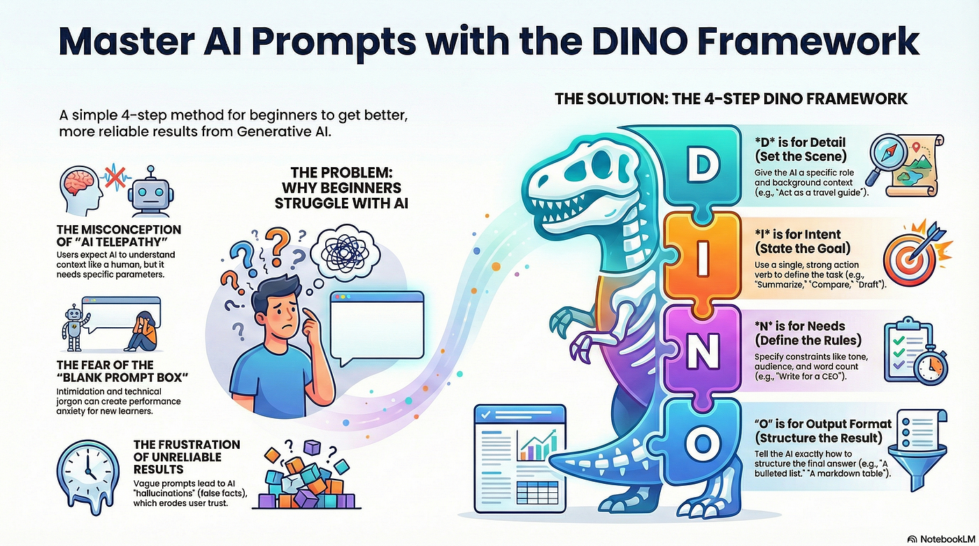 Bridging the AI Literacy Gap: Mastering Prompt Engineering with the DINO Framework
