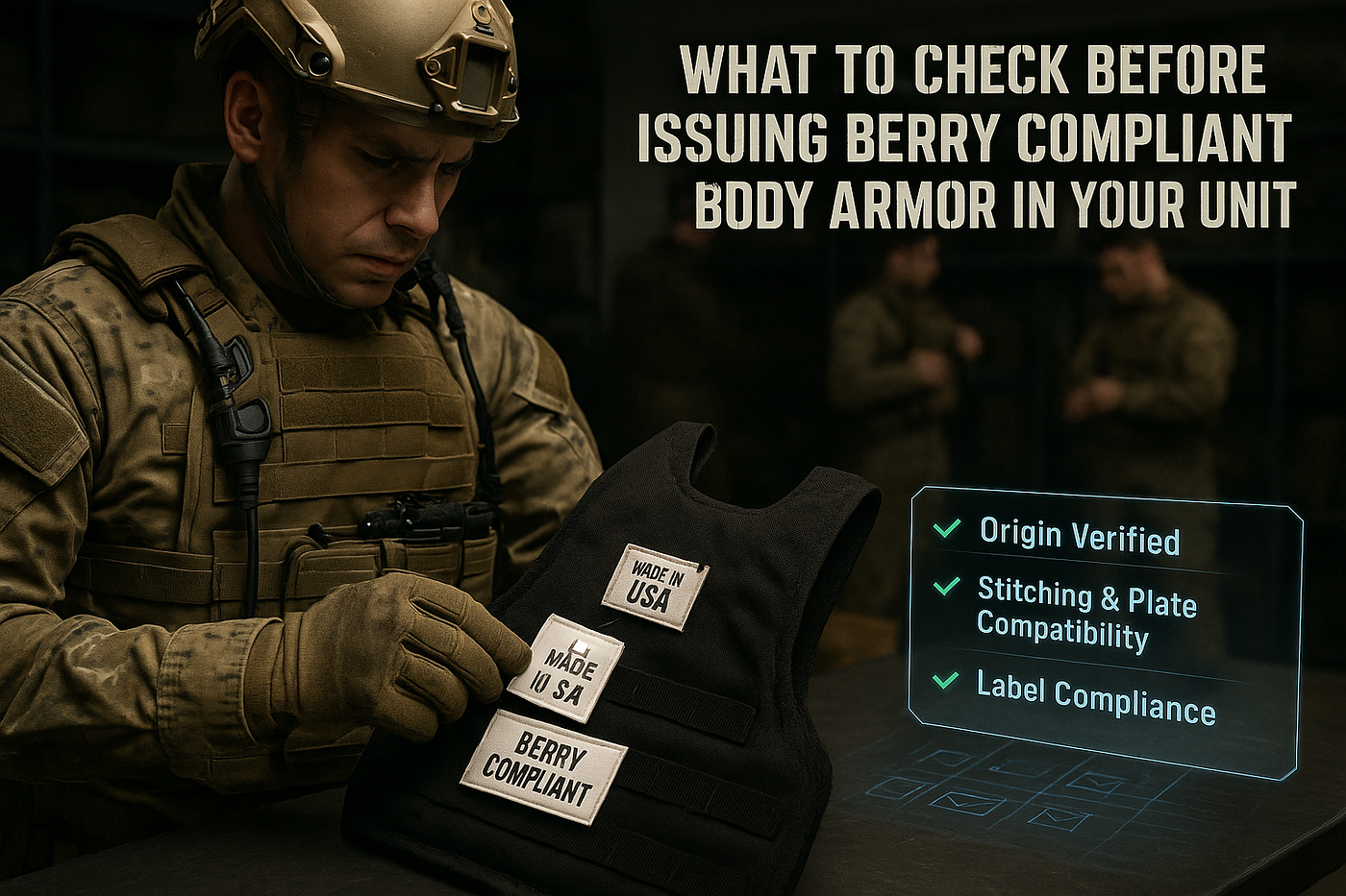 What to Check Before Issuing Berry Compliant Body Armor in Your Unit