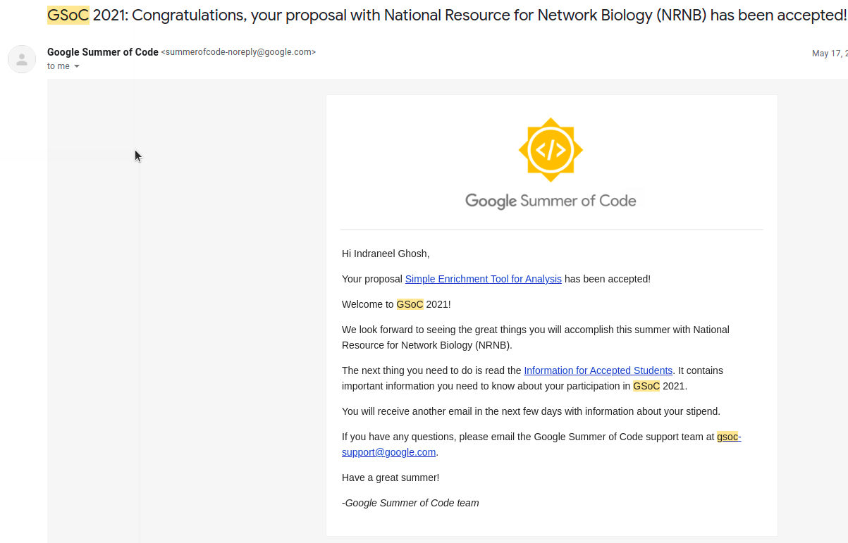 Google Summer of Code 2021 with NRNB, by Indraneel Ghosh