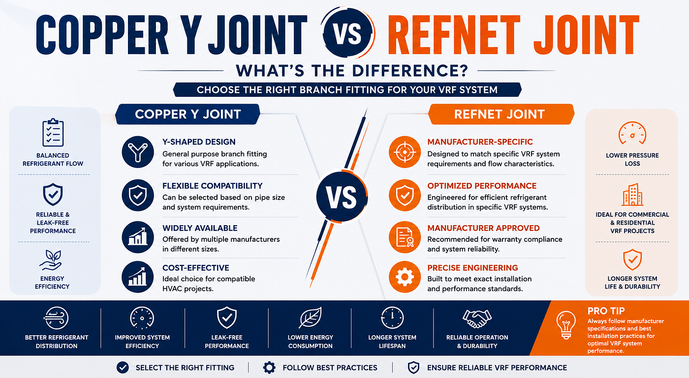 Copper Y Joint vs Refnet Joint: What’s the Difference?