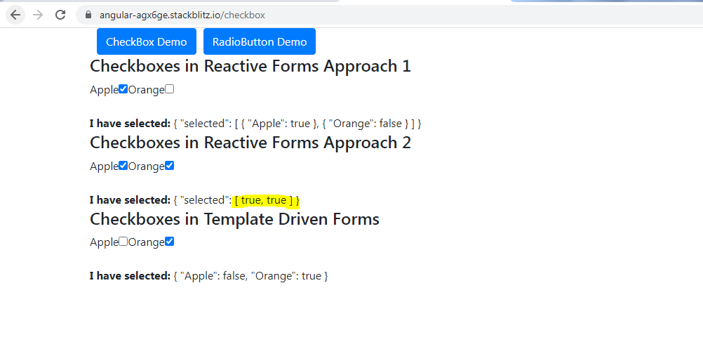 Angular: Extracting the exact value of radio button groups and checkbox  groups in Template and Reactive Forms | by AngularEnthusiast | Geek Culture  | Medium
