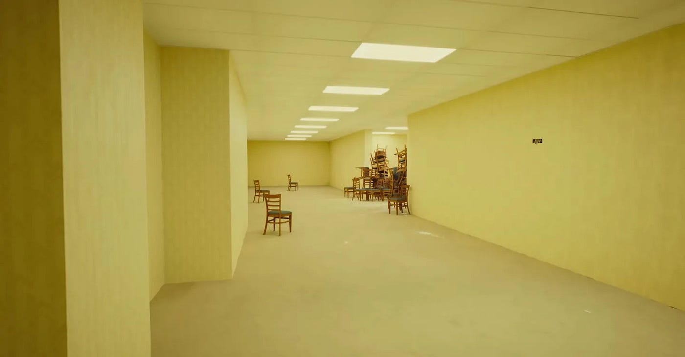 Official still from “Backrooms” (A24)