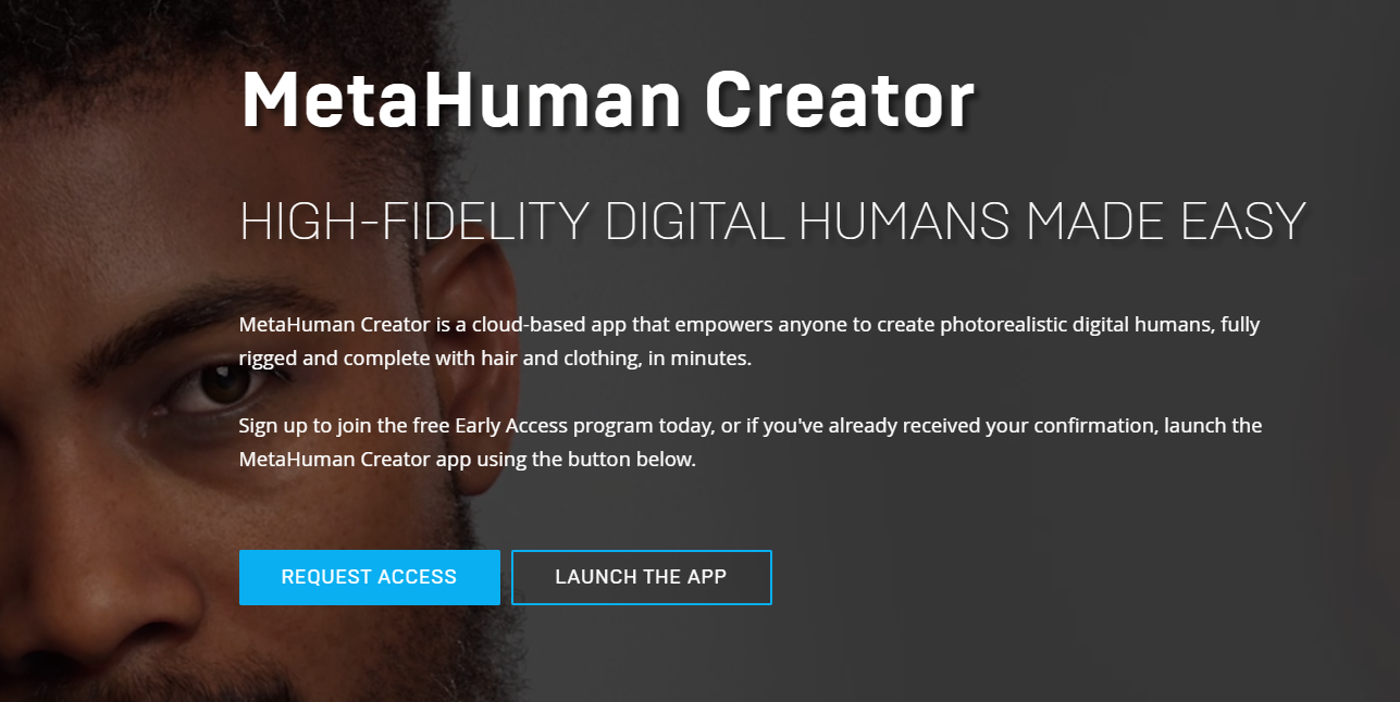 MetaHuman Creator allows anyone to create realistic digital people