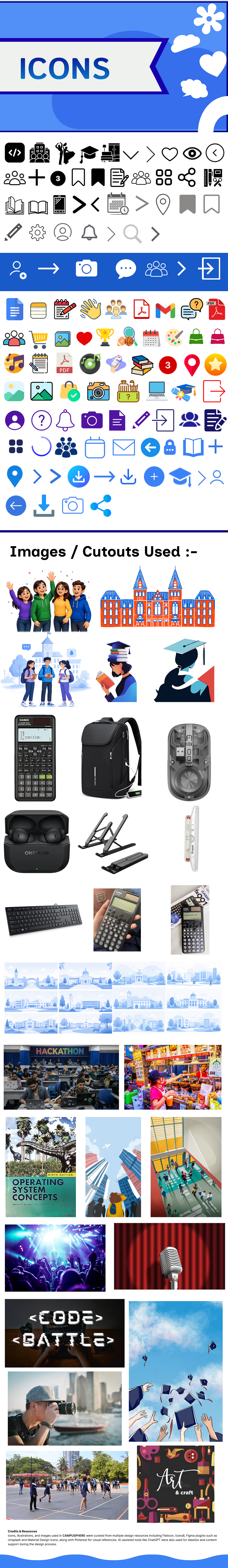 Icons and Components Used in Campusphere