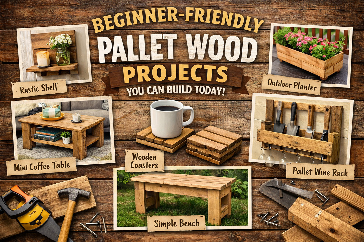 Beginner-Friendly Pallet Wood Projects You Can Build Today (Even If You’ve Never Built Anything…