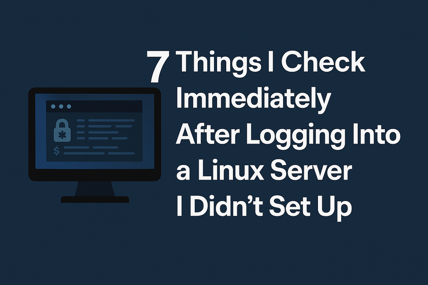7 Things I Check Immediately After Logging Into a Linux Server I Didn’t Set Up