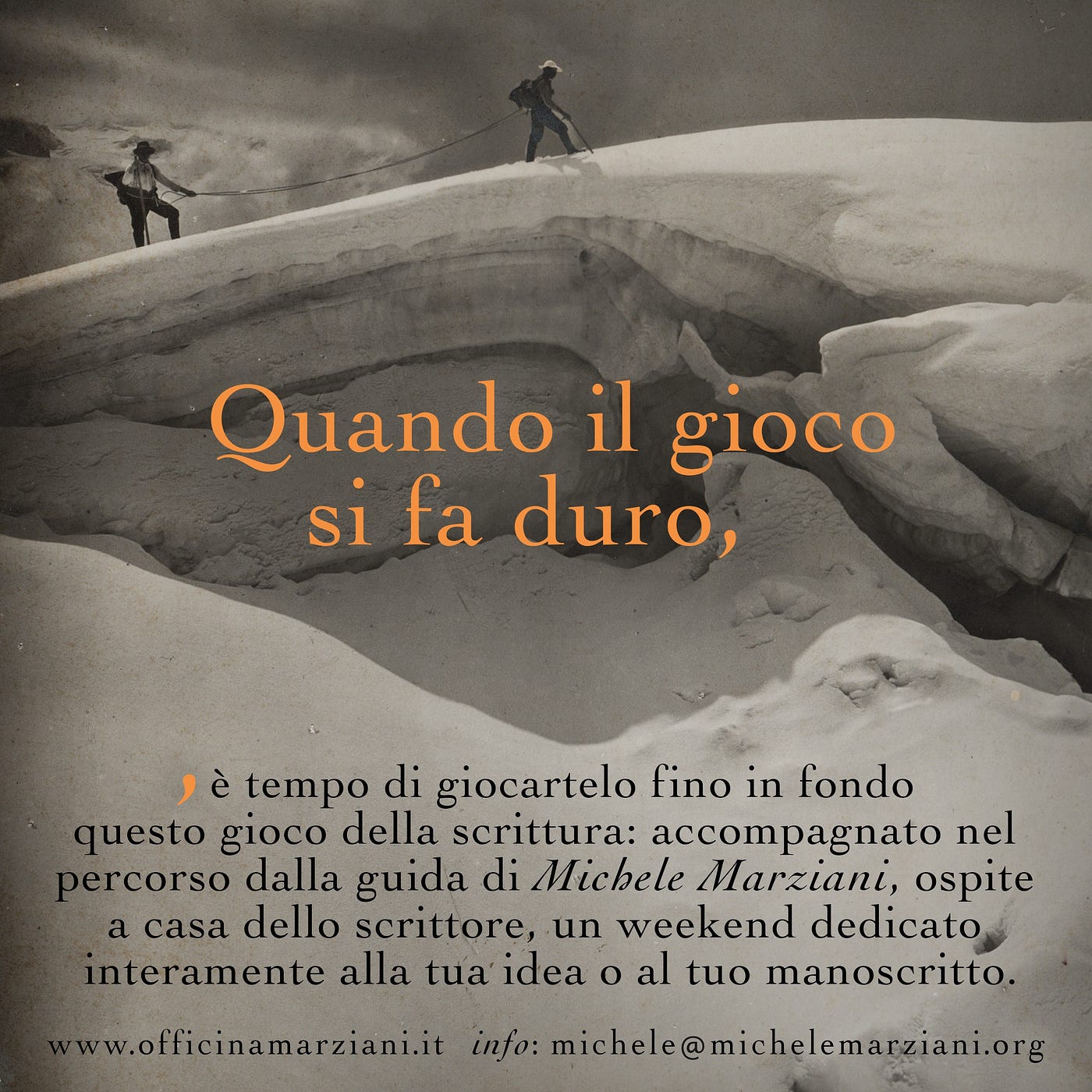 QUANDO IL GIOCO SI FA DURO. Un weekend di writing coaching dedicato…, by  Michele Marziani, Officina Marziani