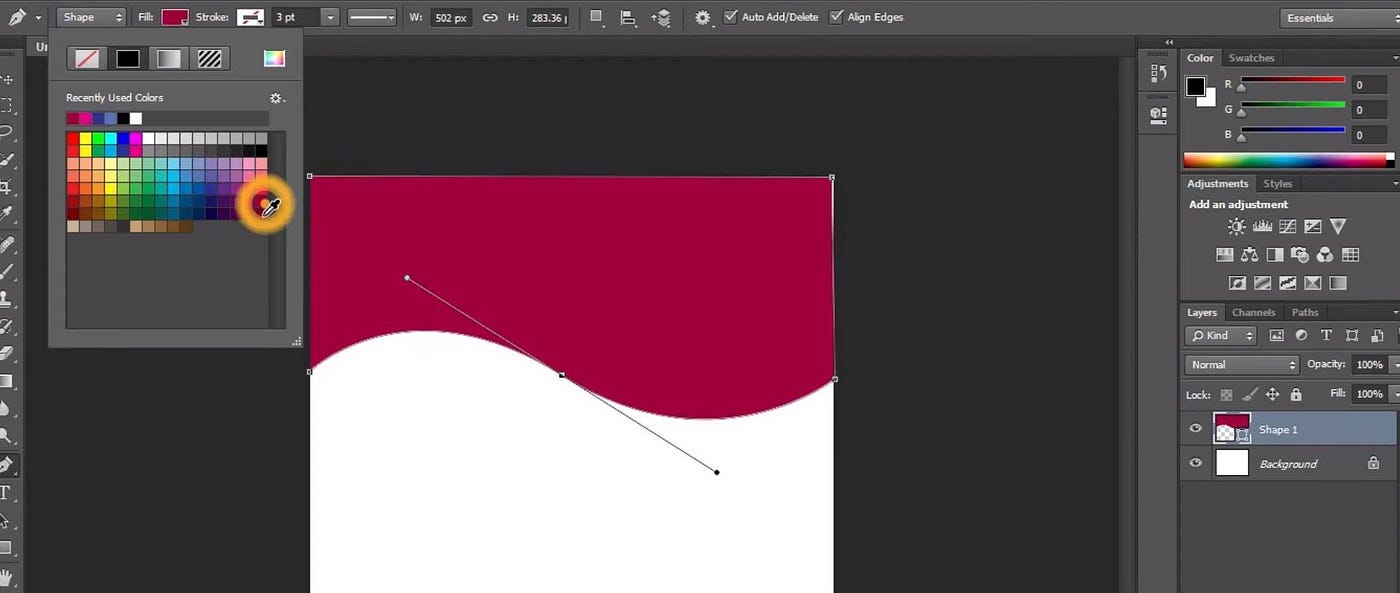 How To Draw Curved Lines In Photoshop