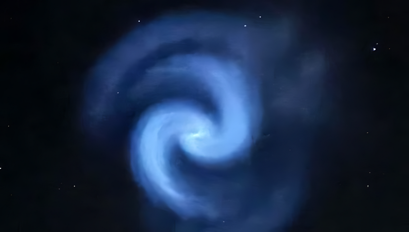 Une étrange spirale bleue illumine le ciel : explication d’un phénomène fascinant