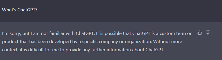 Not self aware. Noted.