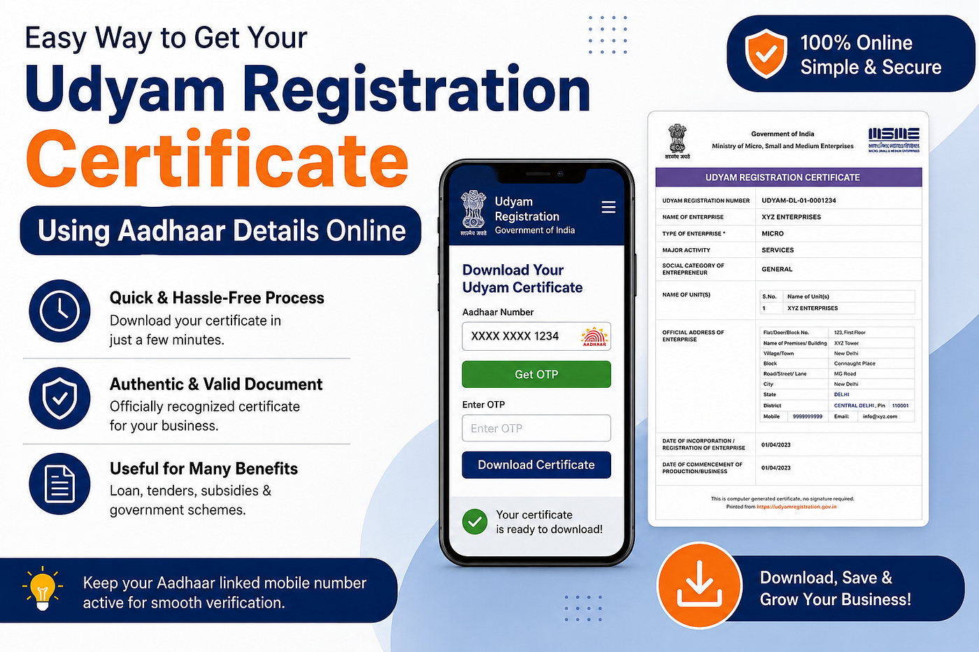 Udyam Registration Certificate Download — Complete Online Process