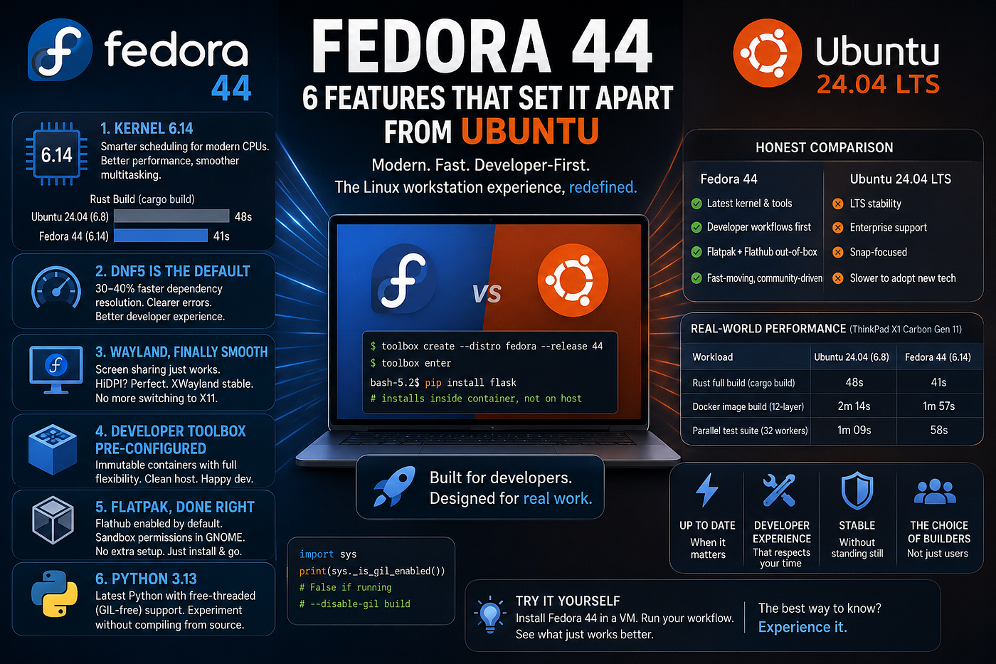 Fedora 44: 6 Features That Set It Apart From Ubuntu