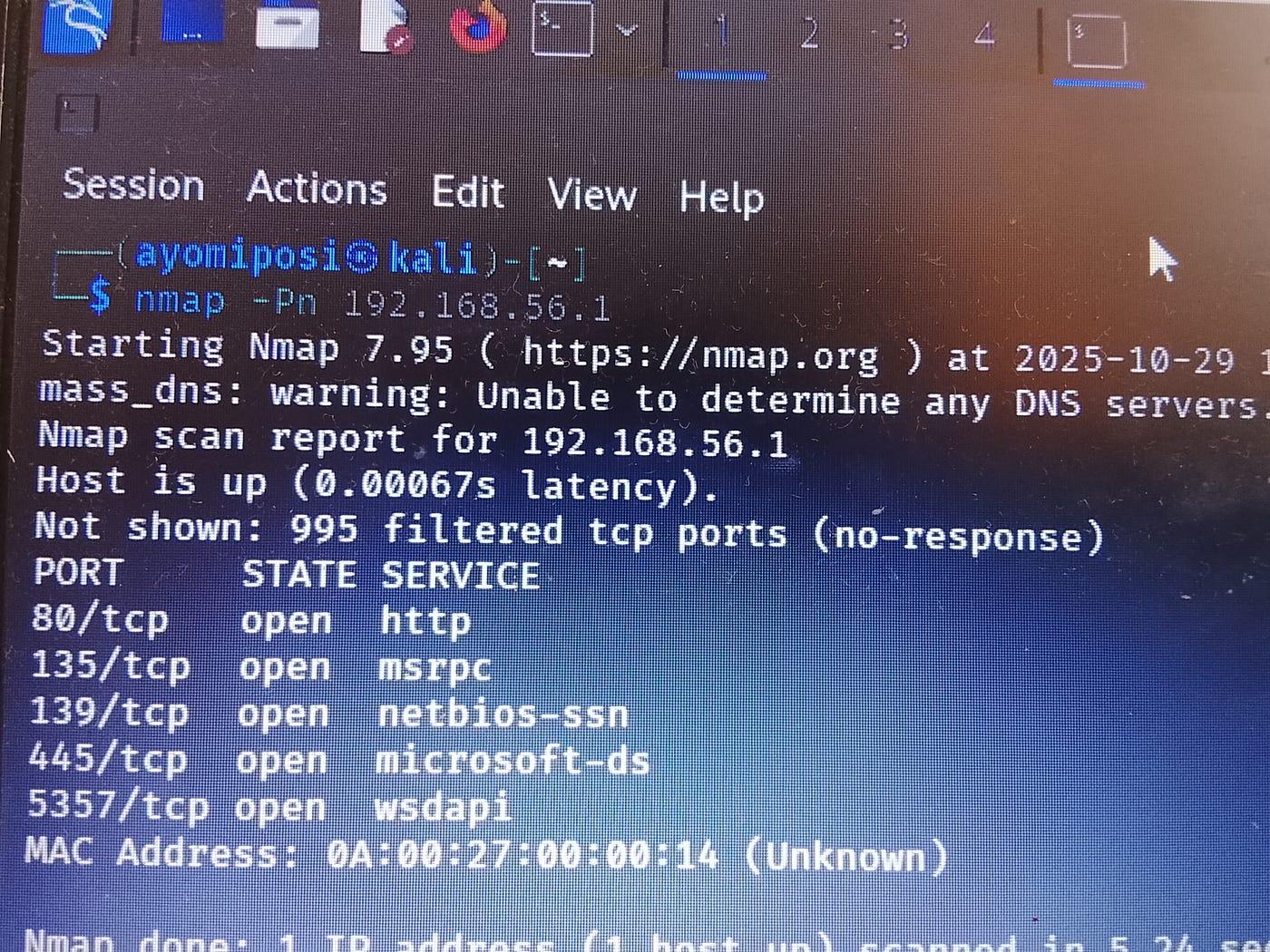 Nmap Network Reconnaissance & Host Discovery — Kali Linux (VM