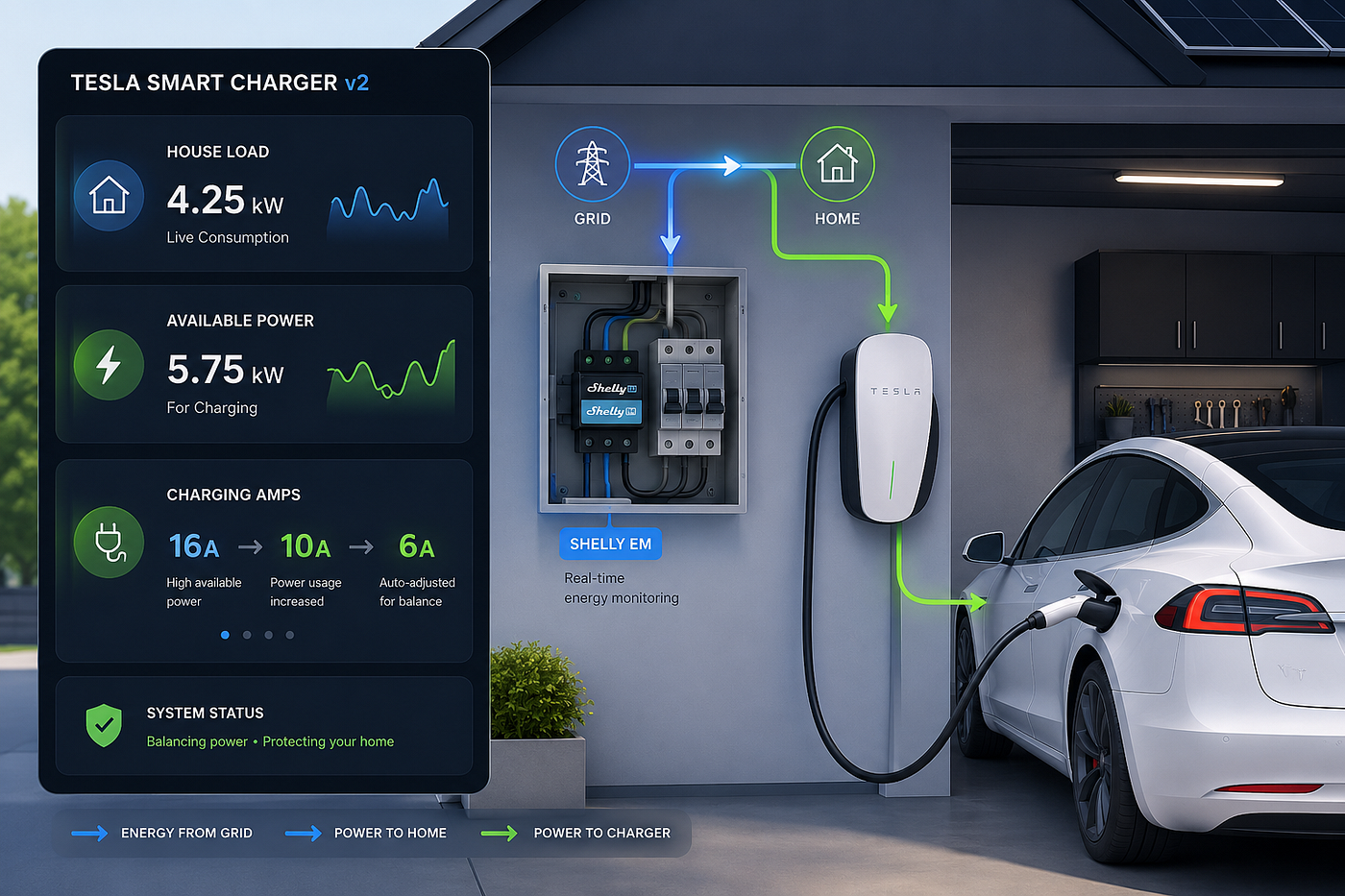 Tesla Smart Charger v2 — Smarter Multi-Vehicle Load Balancing
