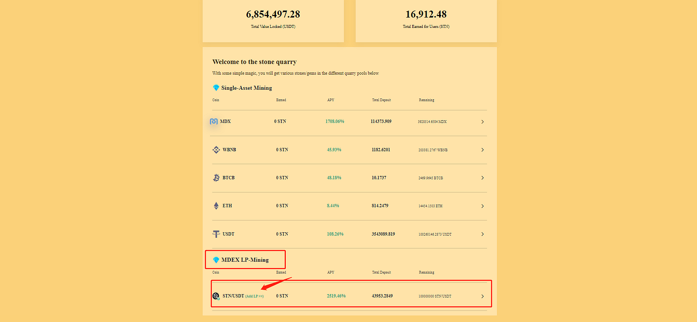 A Quick Guide to Stake $MDX $WBNB $BTCB $USDT & $ETH on STONE Webpage | by  Stone.Defi | Medium