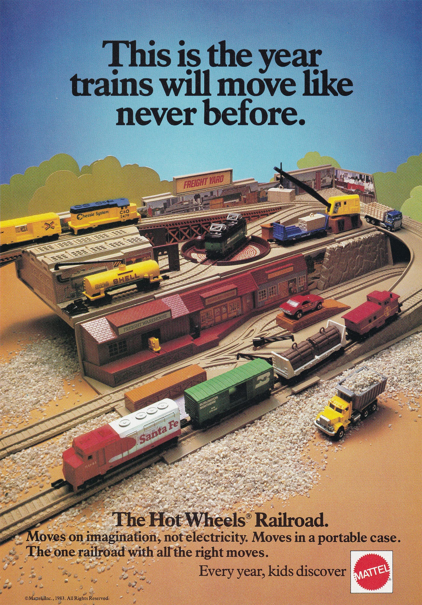 Hot Wheels Railroad Train Cars 1980s 