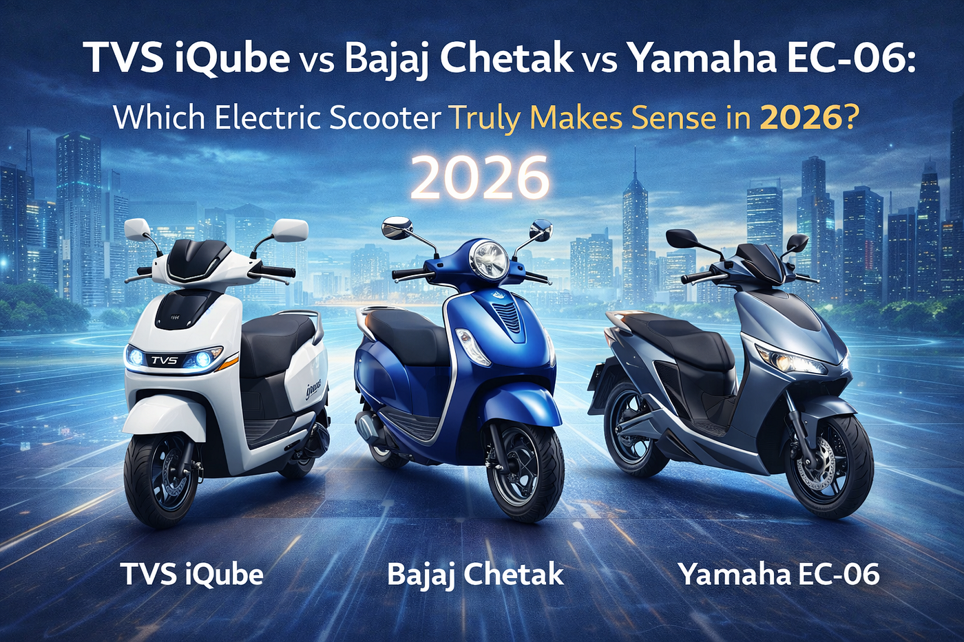 TVS iQube vs Bajaj Chetak vs Yamaha EC-06: Which Electric Scooter Truly Makes Sense in 2026?