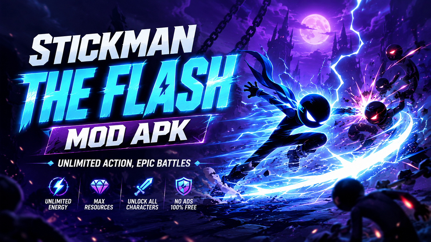 Stickman The Flash MOD APK — Game Action 2D Cepat di MODCOMBO