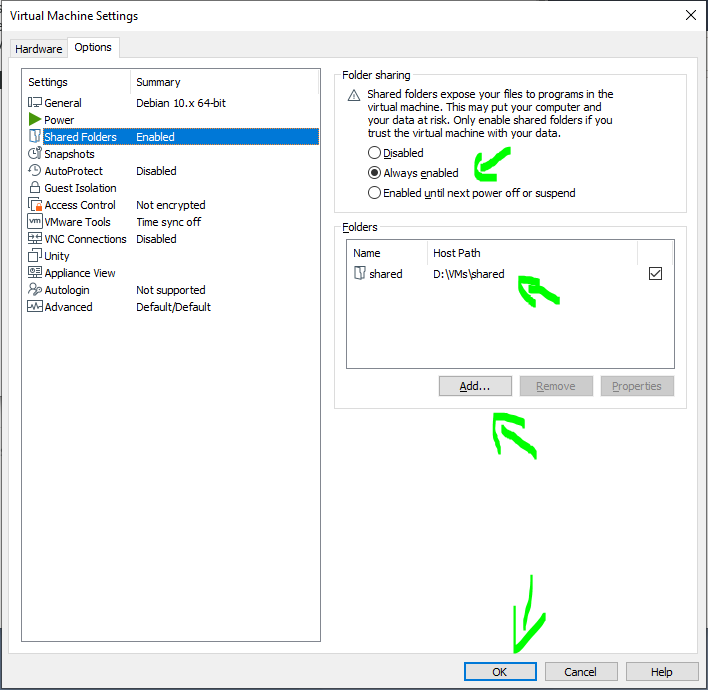 VMWARE + LINUX: How to share folder between host and VM | by Alexandre  Rosseto | Medium