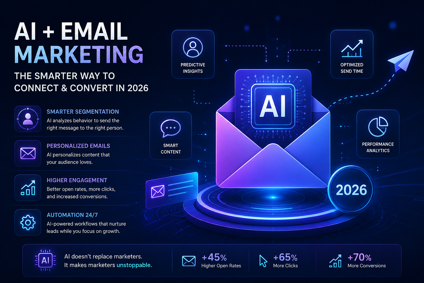 AI email marketing 2026 concept illustration