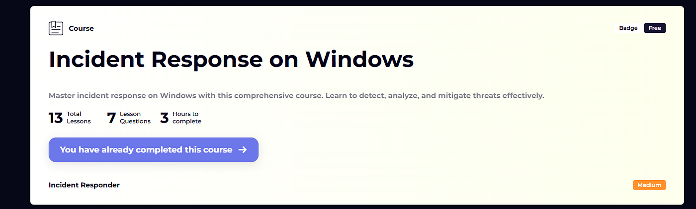 LetsDefend — Incident Response on Windows Course Write-up | by