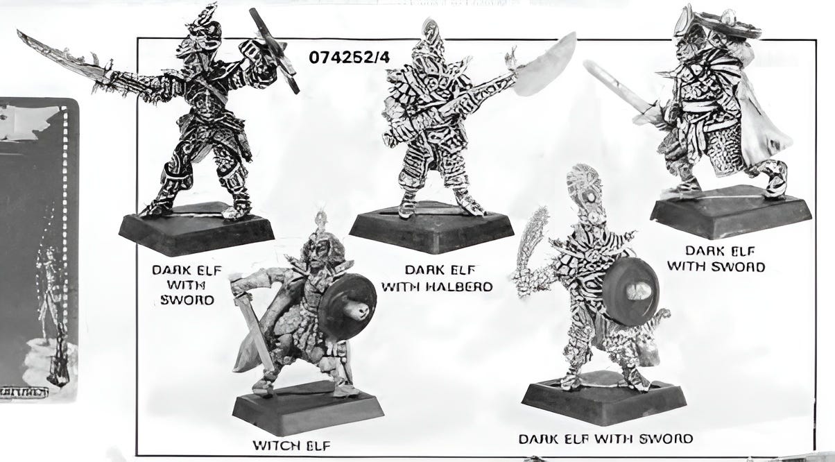 Dark Elf Warriors, Warhammer Chronicles | Medium