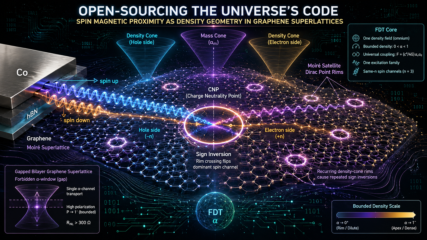 Open-Sourcing the Universe’s Code: Spin Magnetic Proximity as Density Geometry in Graphene…