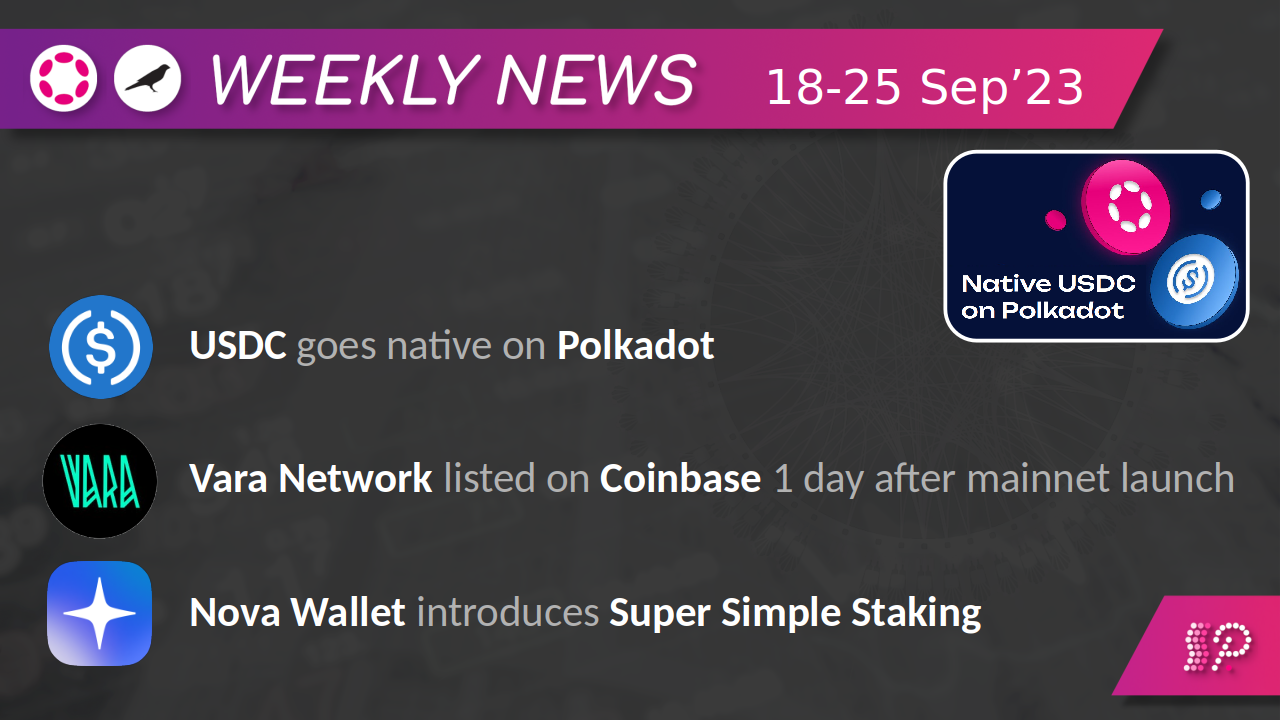 Weekly News from Polkadot & Kusama #97 | by Polkadotters | Kusama & Polkadot  validators | Medium