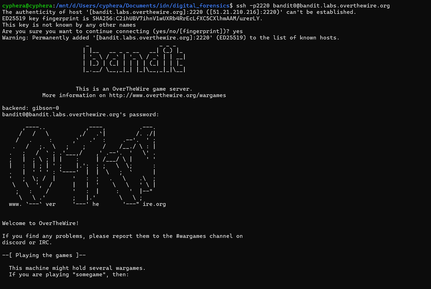 OverTheWire Bandit Level 0–20: Step-by-Step Walkthrough untuk Pemula