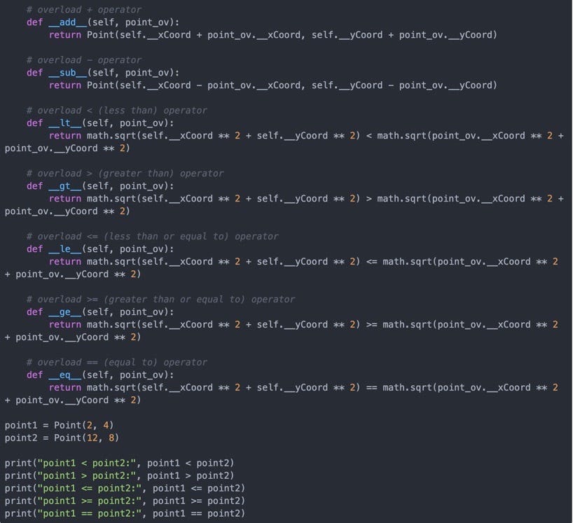 Python Tips - Operator Overloading