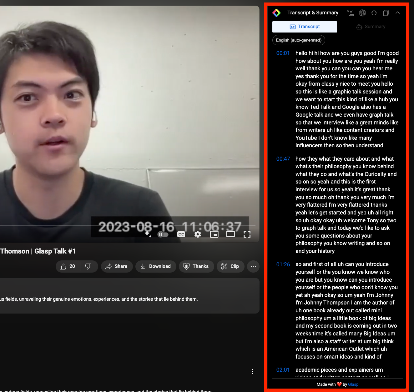 ChatGPT & YouTube Summary