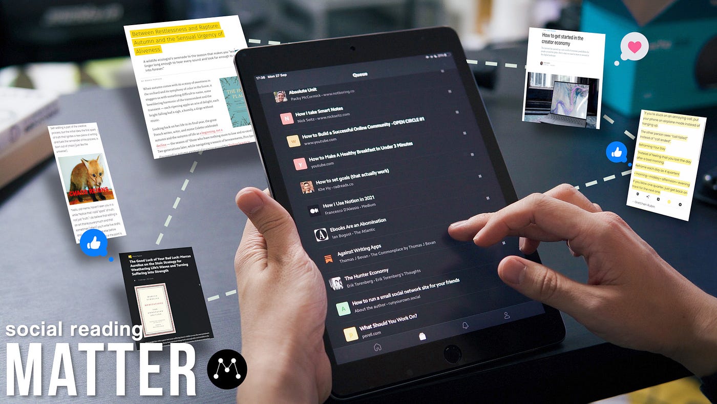 Matter: the Best Reading App for Note-Takers | by Shu Omi | Shu Omi's Blog  | Medium