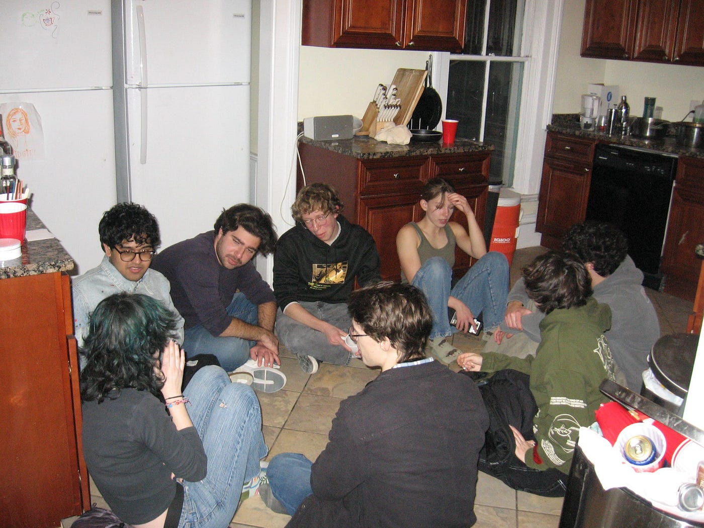 a bunch of shift members on the shift kitchen floor