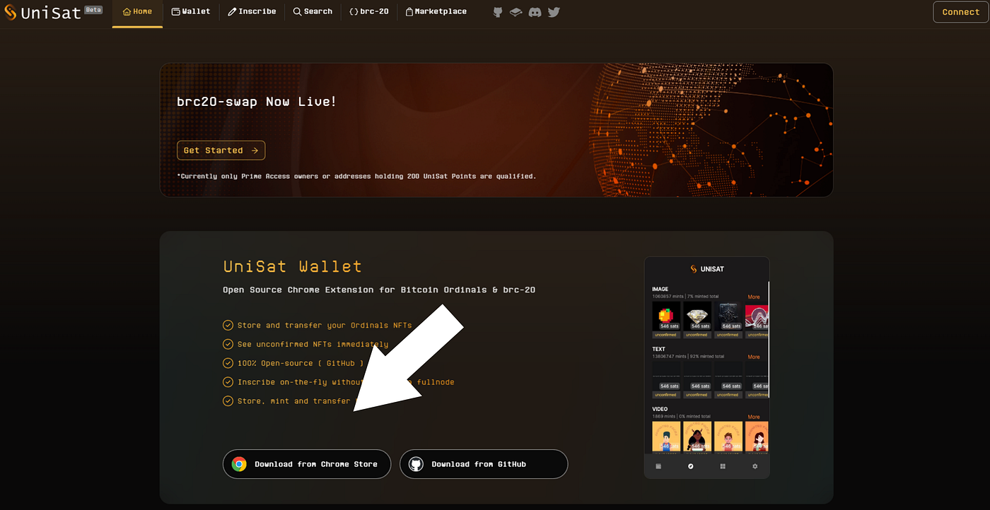 UNISAT-Bitcoin Ordinals & brc-20 Wallet. - ByteDegen - Medium