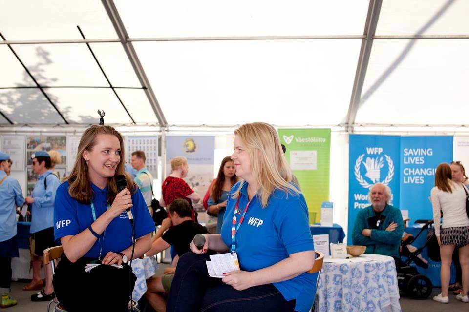 Ura WFP:llä –esittelyssä Aino Partanen | by YK:n World Food Programme |  Horisontti YK:n World Food Programme | Medium