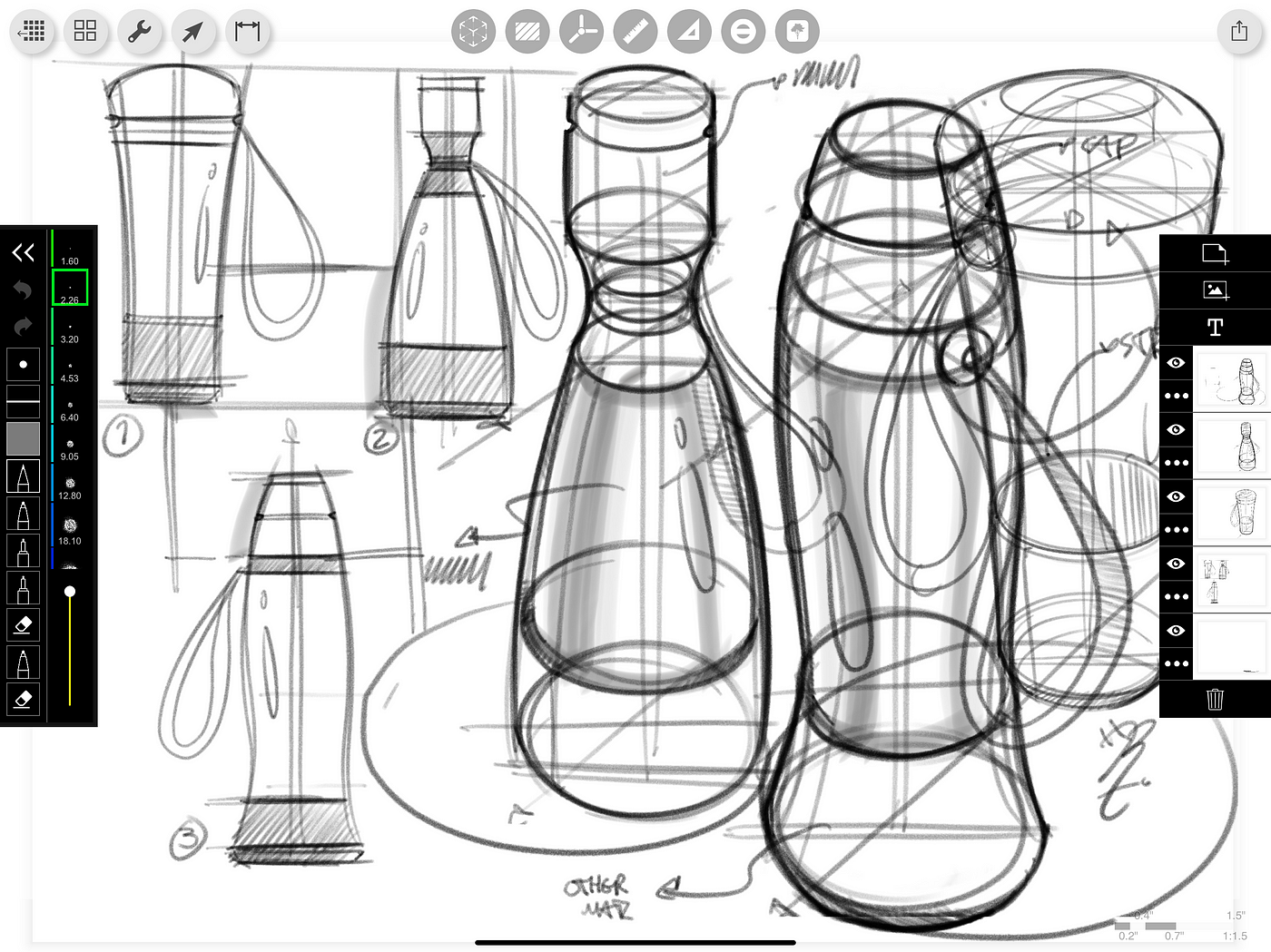 industrial design  Lineweights