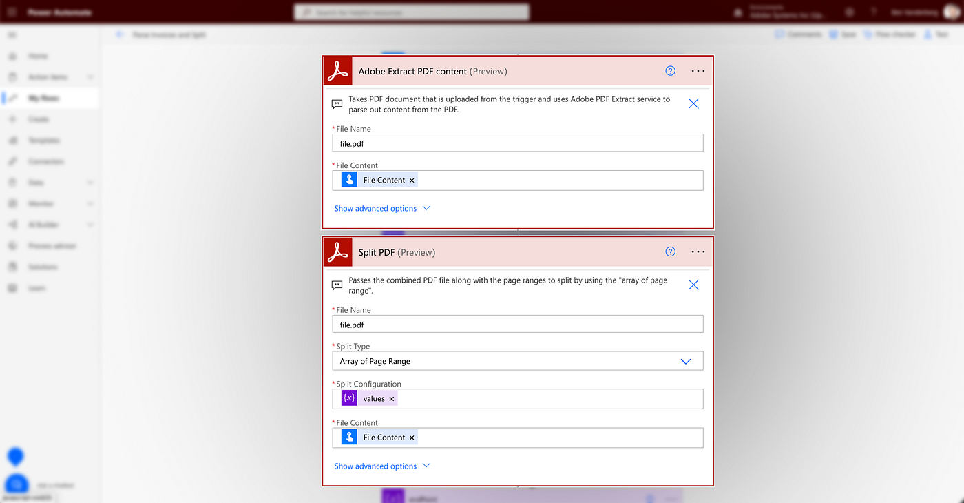 Split PDFs Based on Content with Adobe PDF Extract Service with Microsoft  Power Automate | by Ben Vanderberg | Adobe Tech Blog