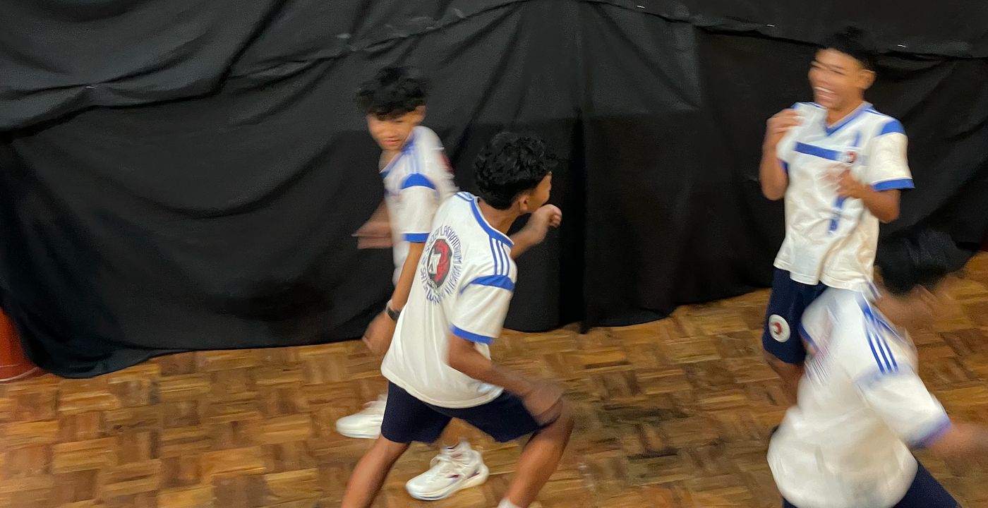 Students playing ‘gobak sodor’ (sc: rome)