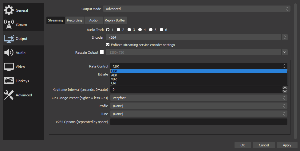 Using the right 'Rate Control' in OBS for streaming or recording | by  Andrew Whitehead | Mobcrush Blog