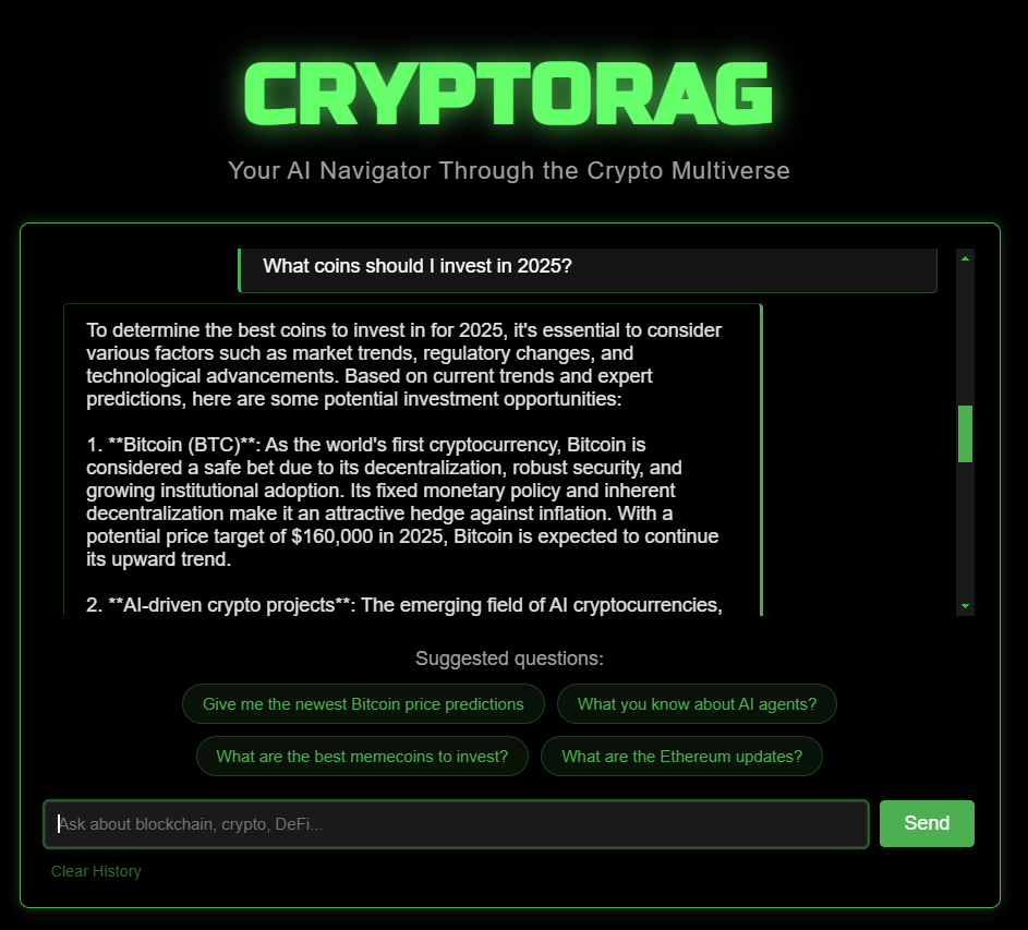 I Used Python to Build a Crypto RAG Chatbot Powered by Llama3.3 and Chroma  | by Marco Rodrigues | AI Advances