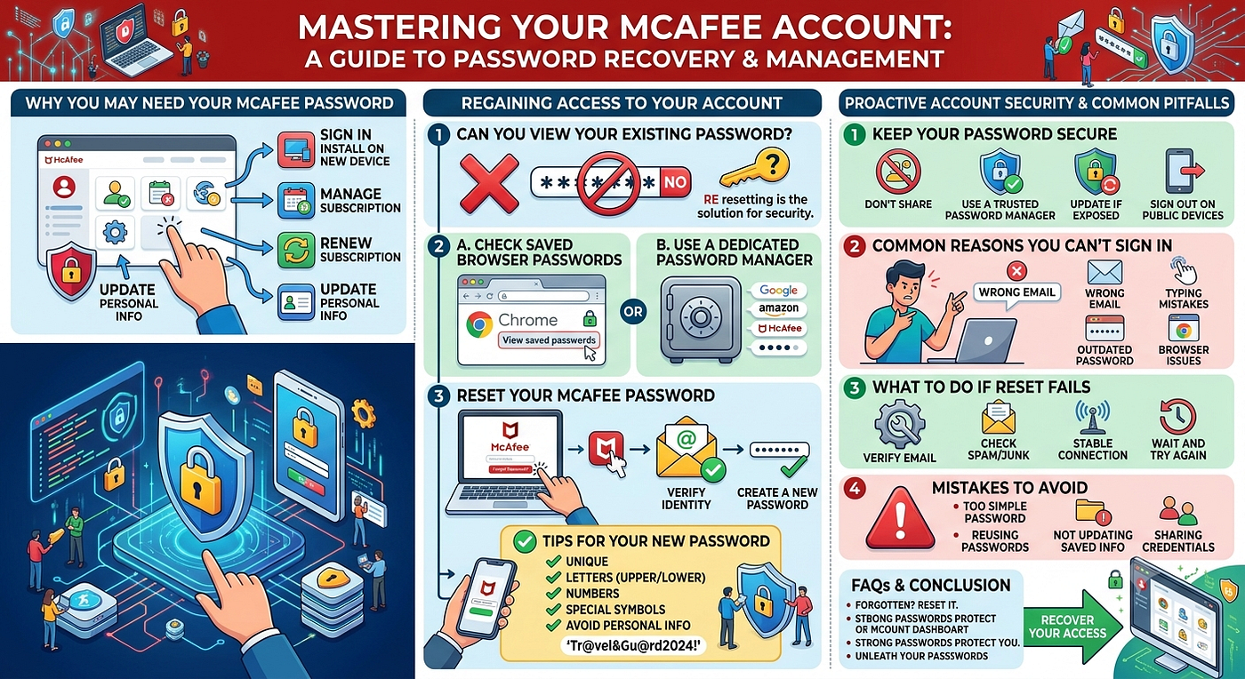 How do I find my McAfee password?