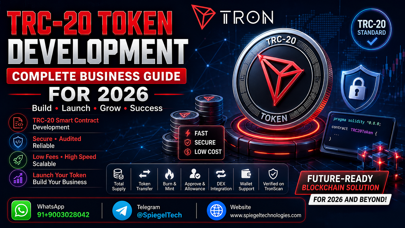TRC-20 Token DevelopmentThe Complete Business Guide for 2026