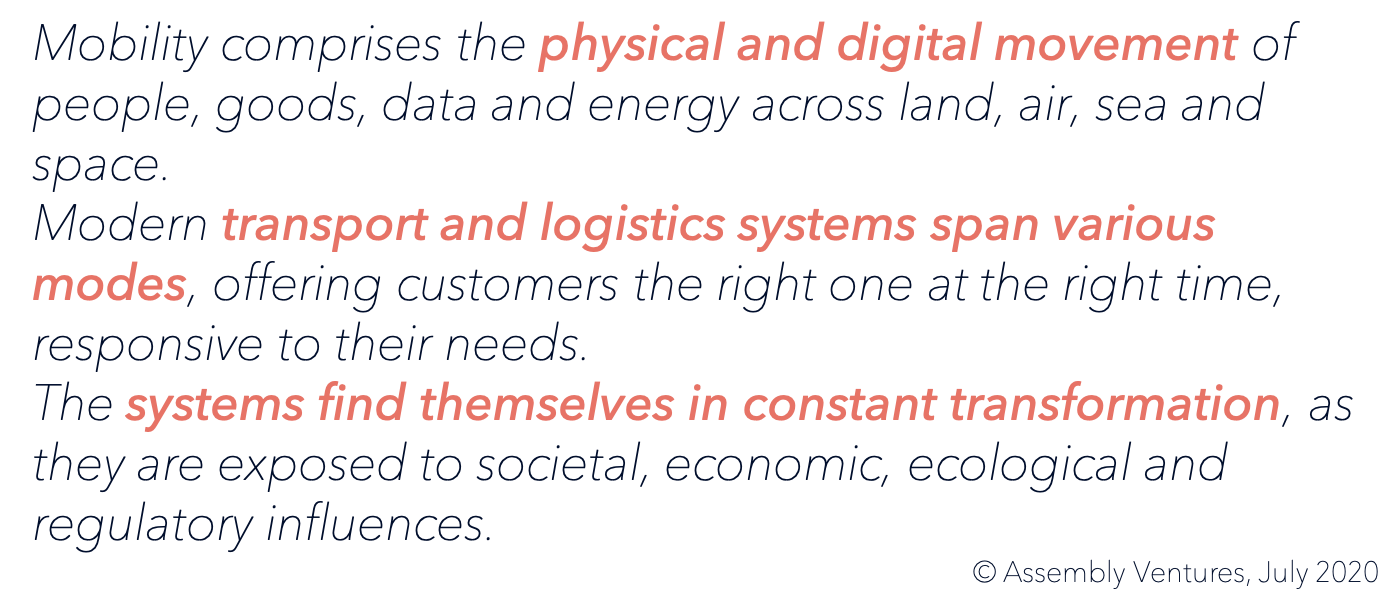 Towards Mobility 4.0. A new definition for an established… | by Assembly  Ventures | Assembly Ventures | Medium