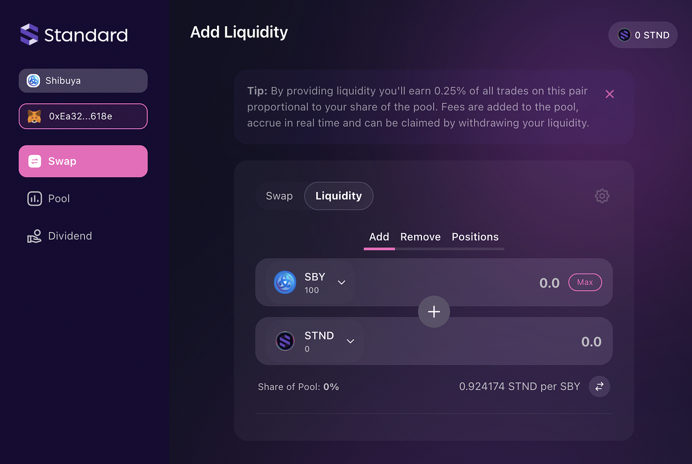 Standard Protocol DEX — Testnet Launch on Rinkeby & Shibuya Network. Come  out and Play! | by Crystal Chow | Standard Protocol