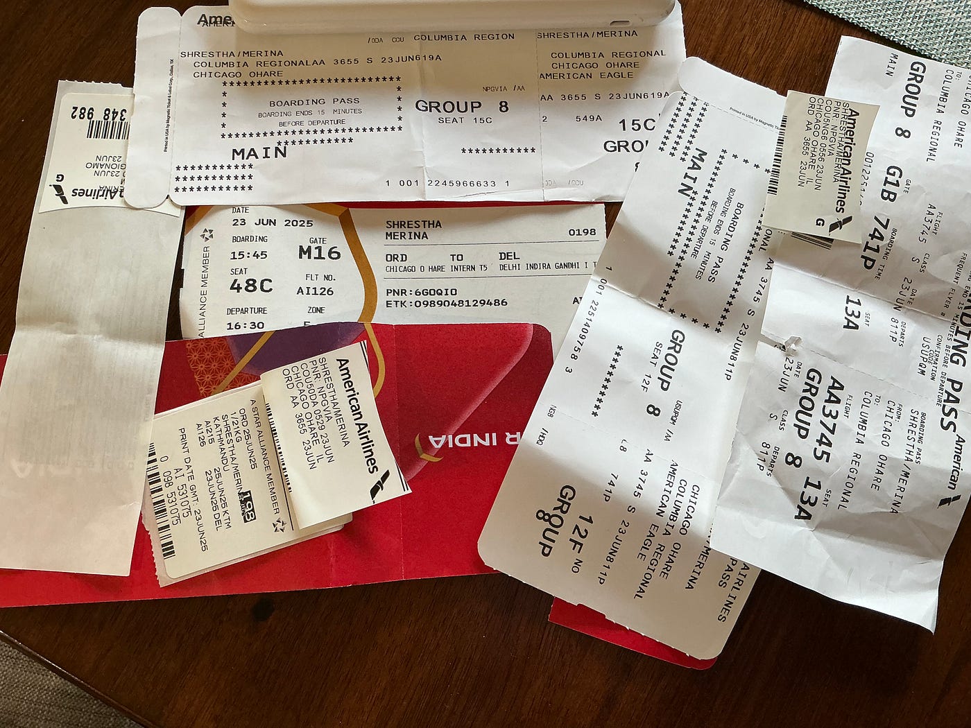 Boarding passes in a day