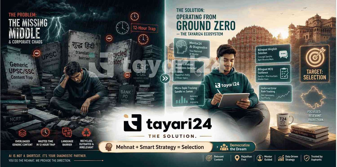 The Missing Middle in India’s EdTech Boom: Why We Built Tayari24 Exclusively for Rajasthan