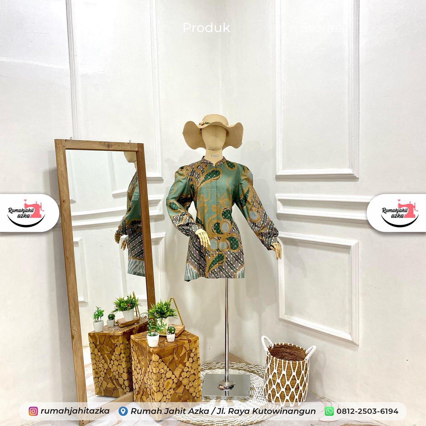 Blouse Kerja Wanita Batik by Rumah Jahit Azka