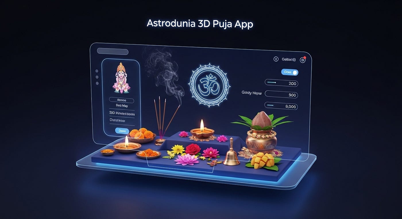 Astrodunia 3D Puja App: The Future of Digital Worship and Vedic Rituals