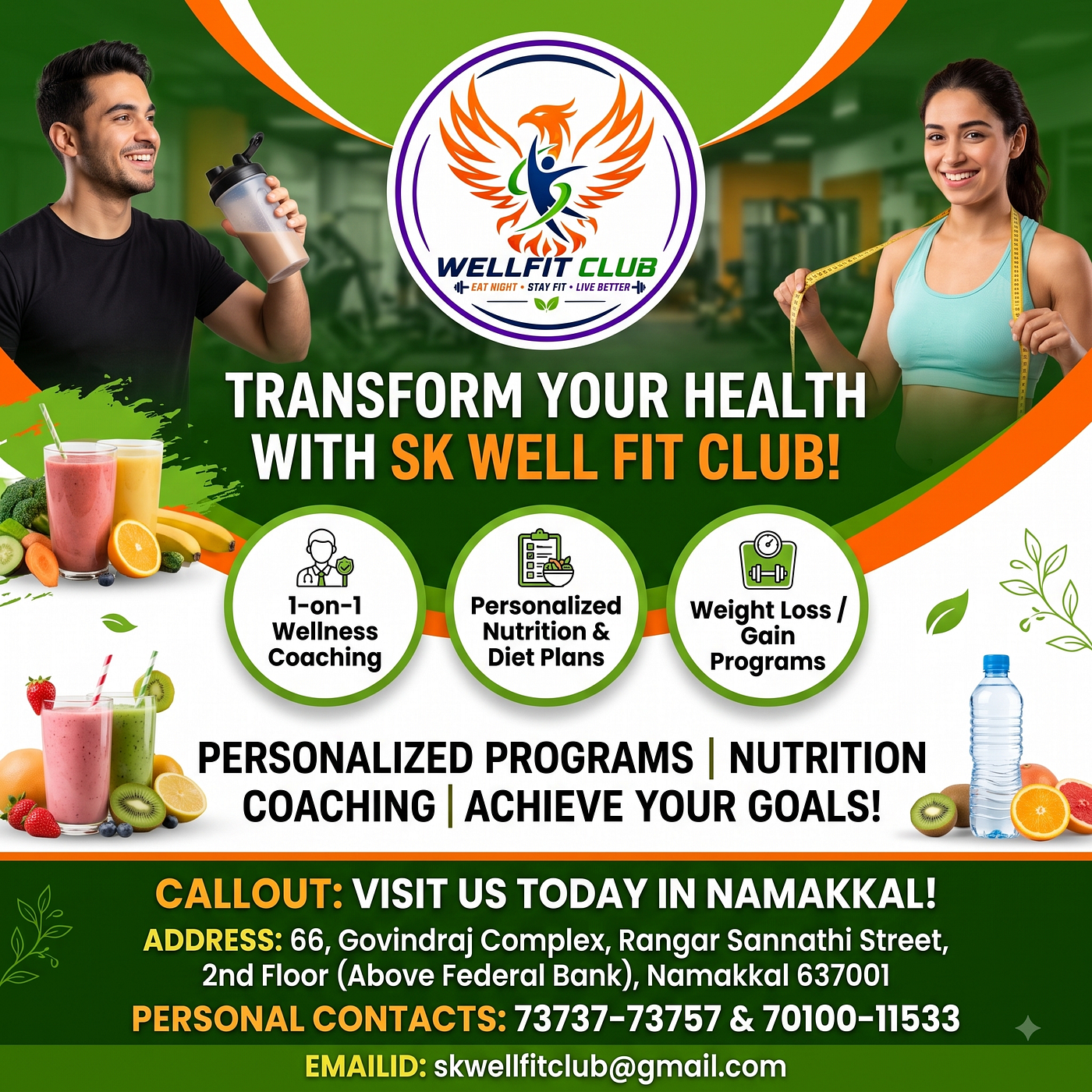 Transform Your Health with SK Well Fit Club: Personalized Nutrition, Coaching & Fitness Programs in…