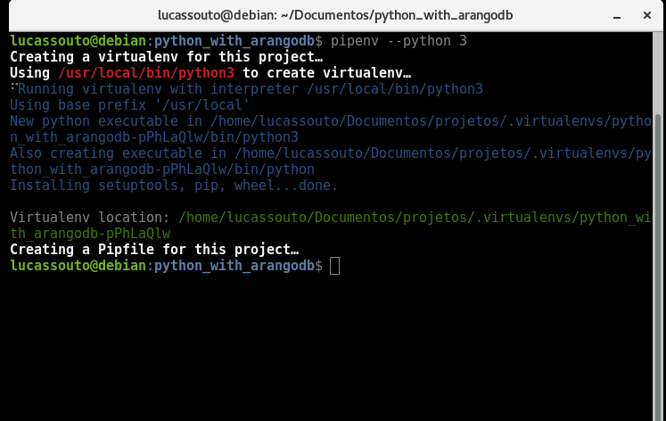 Python com ArangoDB. print(“Hello World of Devs!”)